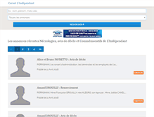 Tablet Screenshot of carnet.lindependant.fr